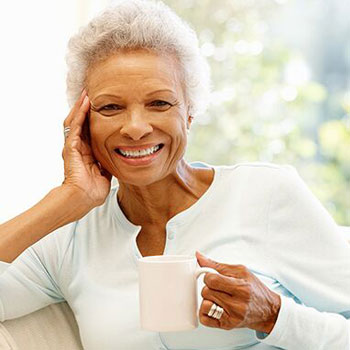 Smiling elderly woman